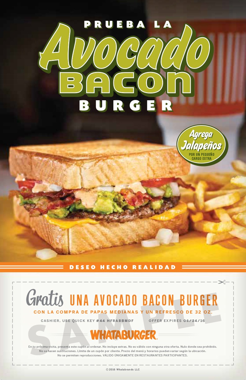 Avocado Bacon Burger Flyer